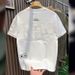 Men's Clothing Fashion Big Letter Short Sleeved Drop Shoulder Loose Versatile Ins Trendy Half Sleeved T Shirt_viptrois.com