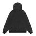 Chain Print Design Hooded Sweatshirt With Fur Collar American Style Trendy Brand Men's Vintage Washed Lazy Jacket_viptrois.com