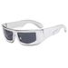 New Electroplated Silver Frame Sunglasses Gold Frame Fashion Cyberpunk Hip Hop Sunglasses Personality_viptrois.com
