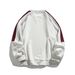 Men's Color Block Heavyweight Crewneck Sweatshirt, 340GSM Raglan Sleeve Pullover Hoodie (Black, Grey White, Fleece-Lined Options)_viptrois.com