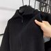 Men's Clothing Autumn And Winter Knitted Cardigan Coat With Foldable High Collar Sweater Jacket Solid Color Thickened Trendy Casual Tops_viptrois.com