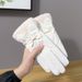 Women's Gloves Riding, Cute Warm, Touchscreen Compatible, Winter Thickened And Fleece-Lined For Electric Bikes_viptrois.com