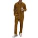 Men's Clothing Men's Corduroy Workwear Set - Long Sleeve Shirt & Relaxed Fit Pants For Casual & Urban Style (Caramel, Black, Army Green, Beige, Gray)_viptrois.com