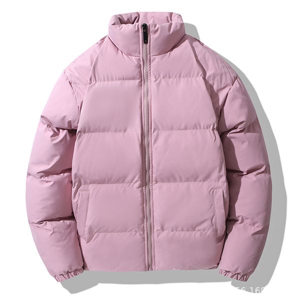 Unisex Stand Collar Cotton Padded Jacket - Trendy Loose Fit Winter Coat For Men & Women, Lightweight Warm Quilted Outerwear_viptrois.com