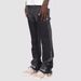 Men's Denim Overalls European And American Tooling Elastic Patch Denim Laminated Flared Pants_viptrois.com