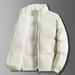 Men's Oversized Quilted Puffer Jacket Workwear Style Winter Coat With Stand Collar, Water-Resistant & Windproof Polyester Fill, Plus Size XL-8XL_viptrois.com