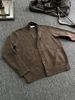 European Explosive High-end Knitted Cardigan Men's Semi-turtleneck 2026 Spring And Autumn New Lazy Style Men's Sweater Jacket Loose Trend_viptrois.com
