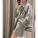 Summer Short Sleeve Striped Men Trendy Brand Design Sense Niche Cool Shirt Shorts Two-Piece Matching Set_viptrois.com