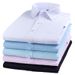 Men's Slim Fit Business Shirt Long Sleeve Striped Casual Office Wear Breathable Cotton Blend Formal Interview Shirt_viptrois.com