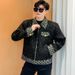 Men's Clothing 2025 Coarse Floral Sequin Contrasting Small Fragrant Style Jacket For Men Autumn And Winter High-end Feeling Starry Sky_viptrois.com