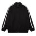 Pure Cross-Border Hot-Selling European Plus Size Striped Cardigan Knitted Sweater Men's Jacket Zipper Stand Collar Factory_viptrois.com
