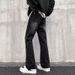 Loose Straight Leg Micro Flared Jeans For Men In Spring Autumn, Stylish High-End Trendy American Street High Pants, And_viptrois.com