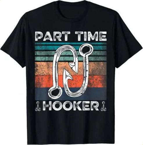T-shirtretro Fishing Hooks Part 2026 Time Hooker - Fisherman & Hu_viptrois.com