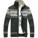 Men's Stand Collar Knit Cardigan – Winter Zippered Sweater Jacket (Beige/Green/Dark Blue/Dark Gray, M-5XL)_viptrois.com