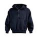 Men's Oversized Zip-Up Hooded Sweatshirt With High Neck - Windproof Fleece Lined Pullover For Casual Streetwear_viptrois.com