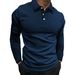 Men's Slim-Fit Long Sleeve Polo Shirt - Breathable & Stretchable, Moisture-Wicking For Gym, Work & Daily Wear_viptrois.com