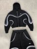 Men's Clothing Retro Gradient Hooded Cardigan Sweatshirt Loose And Comfortable High Street Design Jacket Pants_viptrois.com