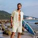 Men's Clothing Sweater Summer Sports Casual Texture Beach Short Sleeved Button Down And Shorts Set_viptrois.com
