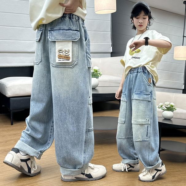 Boys Workwear Jeans Picture Color Princess Trousers New Children's Miscellaneous European And American Jeans_viptrois.com