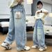 Boys Workwear Jeans Picture Color Princess Trousers New Children's Miscellaneous European And American Jeans_viptrois.com