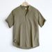 Linen Men's Chinese Style Stand Collar Thin Top, High-end Cotton Linen Short Sleeved T-shirt, Men's Polo Shirt_viptrois.com