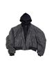 2025 Leather Bomber Double Fake Two-piece Hooded Jacket Bomber Jacket Leather Cotton_viptrois.com