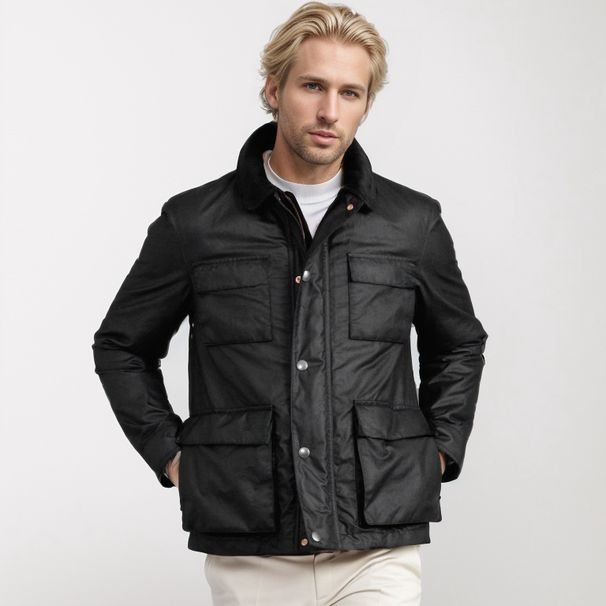 2025 Spring And Autumn Men's Clothing European Size Jacket Jacket Tooling Style Simple Jacket Lapel Men's Casual Jacket_viptrois.com