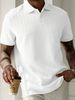 Minimalist Button-Up Short Sleeve Shirt – Men's Solid Color Casual Polo (Breathable Cotton, 6 Colors, S-XXXL) – Everyday Essential For Work & Leisure_viptrois.com