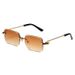 UV400 Frameless Sunglasses - Lightweight Metal Frame, Trendy Unisex Style (Anti-Glare Sun Protection)_viptrois.com