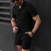 Spring And Summer New Men's Casual Suits Fashionable And Versatile Street Trend Shirts And Shorts_viptrois.com