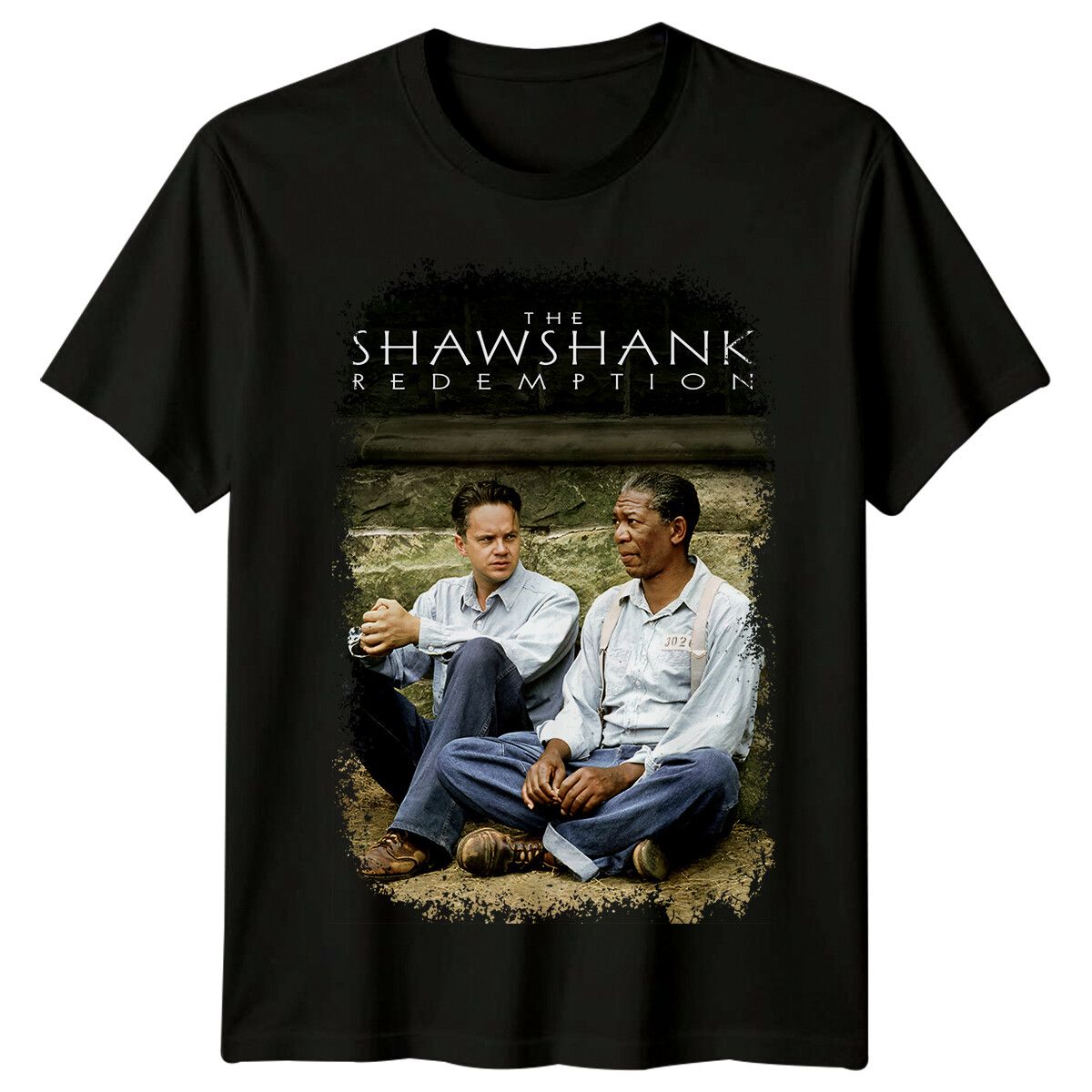 The Shawshank Redemption (1994) Movie Poster Inspired 100% Cotton T-shirt Mens Tees Top Retro 90s Tee_viptrois.com