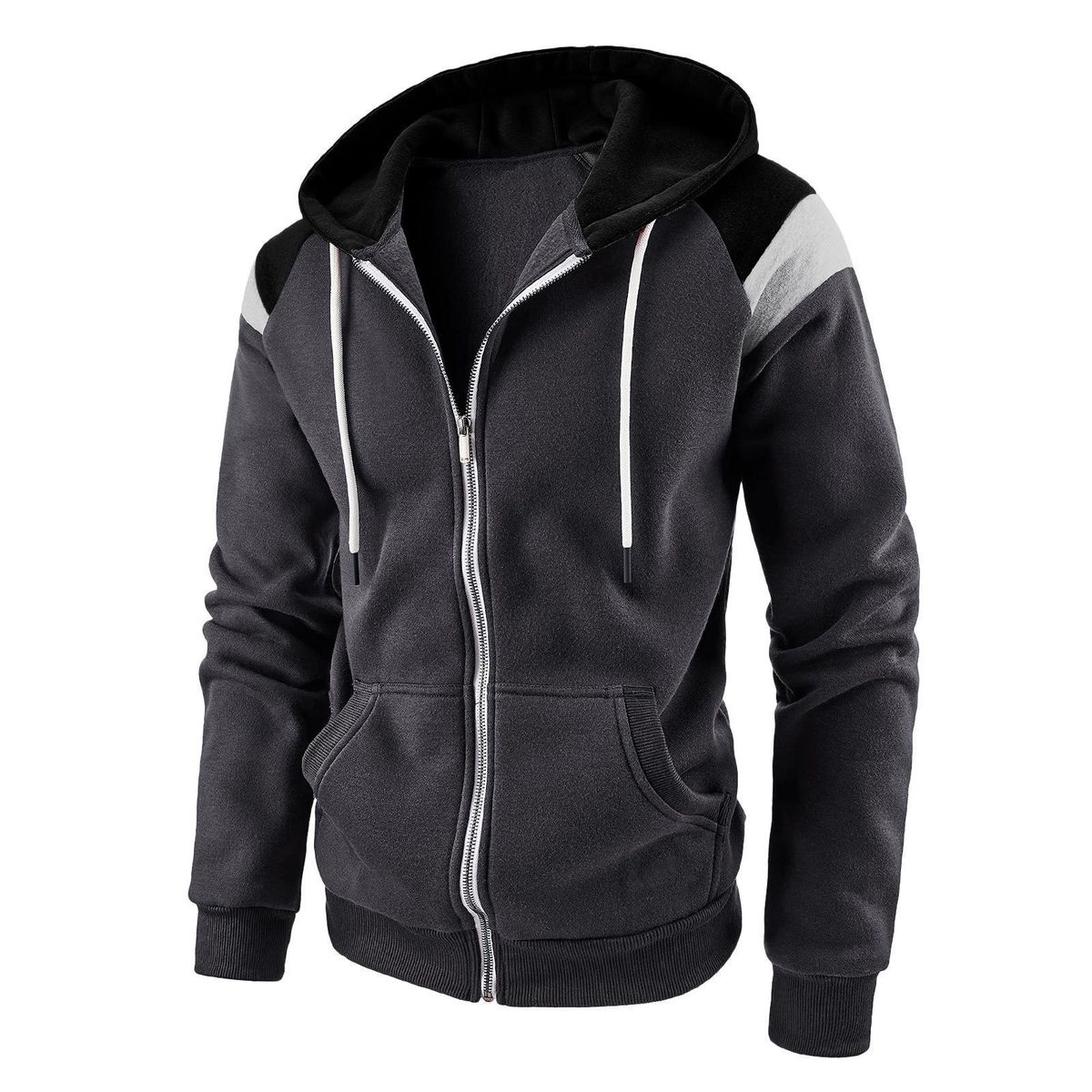 Men's Color Block Fashion Sweatshirt Casual Sports Top 2023 New European And American Style_viptrois.com