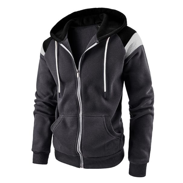 2023 Cross-Border New European And American Color Block Fashion Sweatshirt Men's Casual Sports Top_viptrois.com