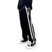 Men's Casual Straight-Leg Jogger Pants With Adjustable Drawstring, Striped Design, Comfortable & Breathable Polyester Blend For Teens & Young Adults_viptrois.com