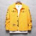 Men's Clothing Handsome Denim Jacket Style Printed Clothes Slim Fashion Student Men's Outerwear_viptrois.com