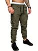 Men's Multi-Pocket Stretch Cargo Pants With Elastic Cuffs - Tactical Utility Joggers For Outdoor & Streetwear_viptrois.com