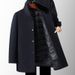 Men's Clothing Thickened Fur Collar Mid Length Removable Silk cotton Lined Wool Coat_viptrois.com