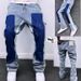 Men's Clothing High Street Style Heavy Washing Old Ink Splash Color Deconstruction Bell Bottom Pants Sub Trend Personality Niche Stacked Jeans_viptrois.com