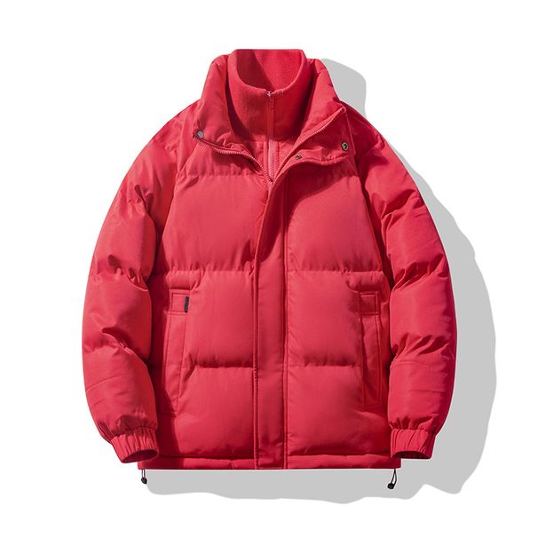 Men's Clothing New Cotton Coat Men's Fake Two Piece Winter Thickened Coat Solid Color Fashion Cotton Coat Trendy Print LOGO_viptrois.com