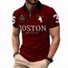 Men's 3D Digital Print Lapel Polo Shirt High End Business Trendy Brand Zipper Summer Top_viptrois.com