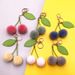 Bag Charm Fruit Keychain Car Cute Cherry Bag Keychain Fur Ball Plush Doll Cartoon Pendant Creative Accessories_viptrois.com