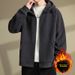 Heavy Austrian Fleece Composite Hooded Cardigan Fleece Sweater_viptrois.com