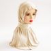 Modal Cotton Hijab Scarf – Middle Eastern Women's Headwear With 3-Button Tie (Breathable Inner Hat & Malay Style Covering)_viptrois.com