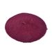 Beret For Women, Warm Winter Artist Hat, Korean Style Solid Color Trendy Rabbit Fur Hat_viptrois.com
