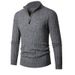Loom 2023 Autumn Winter New European And American Long Sleeve Vertical Striped Half Turtleneck Zipper Base Knit Men's Sweater_viptrois.com