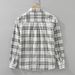 Checkered Fresh Long Sleeved Shirt For Men, Fashionable And Versatile, Artistic And Casual Loose Top_viptrois.com
