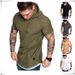 Men's Clothing Men's Hooded T Shirts Short Sleeved T Shirts For Men_viptrois.com