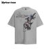 Men's Clothing Retro Rock Guitar Short Sleeved T Shirt Summer Men And Women Trendy Brand Loose Vintage Niche Couple Tops_viptrois.com