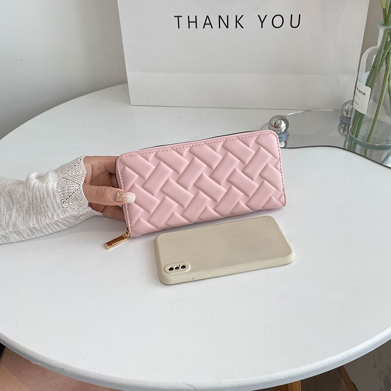 Ladies Purse Fashion Pu Leather Embossed Leisure Clutch Bag Long Wallet Mobile Phone Bag Tide_viptrois.com