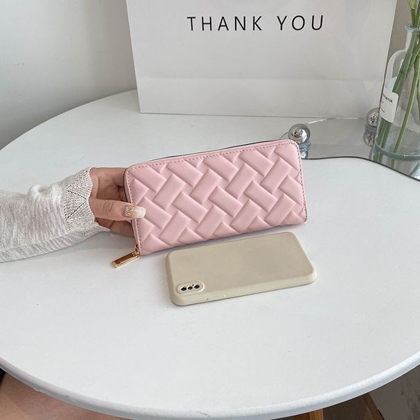 Ladies Purse Fashion Pu Leather Embossed Leisure Clutch Bag Long Wallet Mobile Phone Bag Tide_viptrois.com